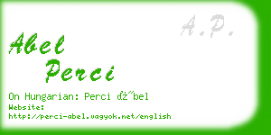 abel perci business card